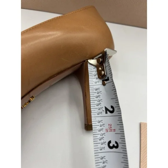 Prada Tan Peep-Toe Heels - Picture 9 of 11